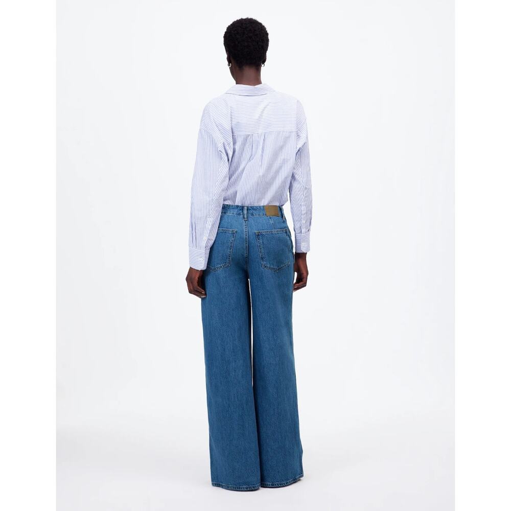 Madewell Wide Sweet Denim Trousers Java Wash Sz 2… - image 4